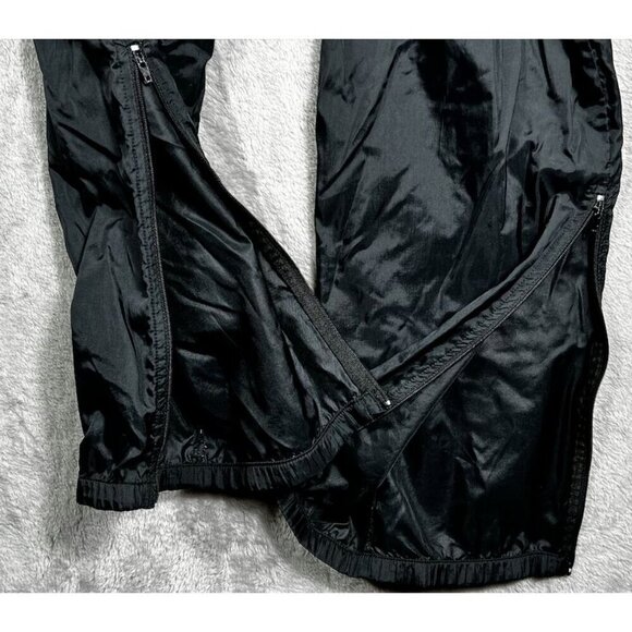 Vintage Nike Black Windbreaker Pants Straight-Leg Nylon Track Pants Embroidered - Picture 8 of 12